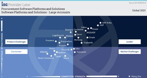 GEP NAMED A LEADER IN PROCUREMENT SOFTWARE PLATFORMS BY LEADING ANALYST FIRM ISG, FOR THIRD YEAR IN A ROW