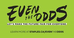 Staples Canada and MAP kick off third year of 'Even the Odds' partnership with fundraising campaign. (CNW Group/Staples Canada ULC)