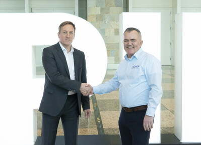 Dr. Thomas Glinsner, Corporate Technology Director for EV Group (left), and Antonio Schmidt, SVP Sales and Marketing for Notion Systems (right), at SPIE Photonics West 2023 in San Francisco.