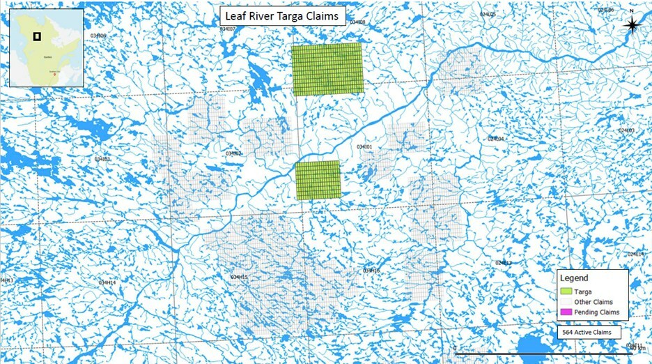 Leaf River Targa Claims (CNW Group/Targa Exploration Corp.) Leaf River Targa Claims (CNW Group/Targa Exploration Corp.)
