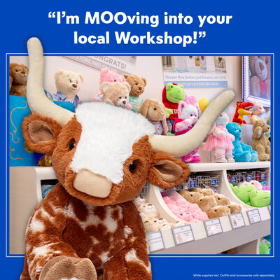Plush Longhorn available online and in stores at Build-A-Bear.