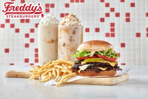 Freddy's introduces its new Steakburger Stacker and Reese's® Creamy Peanut Butter Shake &amp; Reese's® Crunchy Peanut Butter Concrete for a limited time
