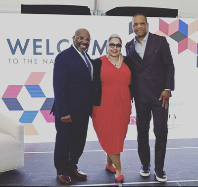 Pictured L-R: Dr. Silvanus J. Udoka, Provost & SVP for Academic Affairs (Interim) at Clark Atlanta University; Erin Horne McKinney, Executive Director for PNC National Center of Entrepreneurship; John Hope Bryant, Founder, Chairman & CEO of Operation HOPE.