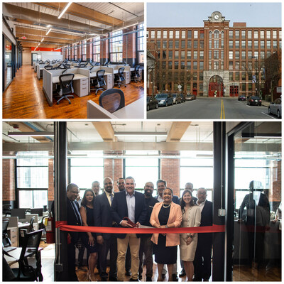 Nexamp leaders and local officials celebrated the opening of Nexamp's new office and national Operations Center in Lawrence, Mass., offering rewarding career opportunities in the clean energy field.