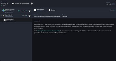 External Resource with LaunchDarkly in Okteto. External Resources integrates any resource with Kubernetes development environments.
