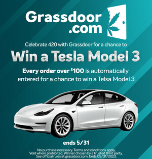 Grassdoor, the Most Trusted Cannabis Delivery Service in California, is Giving Away a Tesla Model 3 to one lucky customer to celebrate 420