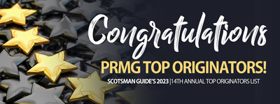 13 PRMG Loan Officers are recognized once again for the third time in a row in the 14th annual Scotsman Guide’s Top Originator rankings