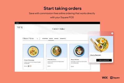 Restaurants can easily sync their Wix Restaurants site with their Square account to streamline online ordering and manage orders directly from the Wix platform.