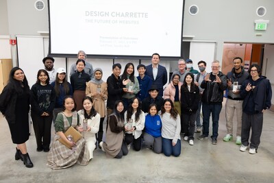 Winners and judges from the Storyblok + UC Berkeley design challenge