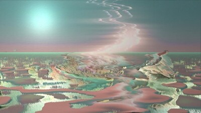 Sabrina Ratté, Radiances III, 2018, Vidéo 4K, ratio 16:9, boucle de 2 min 07 s, Edition 2 / 5 + 1AP, Ce lot inclut un téléviseur Samsung Frame HD 4k de 43 pouces, https://vimeo.com/238454451 (Groupe CNW/Musée d'art contemporain de Montréal)