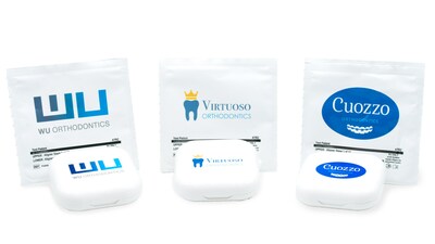 Now available! Orthodontists that want to promote their brand for patient aligner cases will now receive custom logo aligner pouches and an aligner case packaged with the custom logo box.