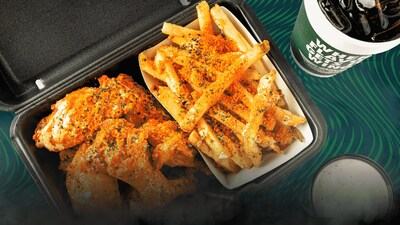 The Wingstop Hot Box - available in restaurants nationwide April 20-23, 2023 - is sure to curb even the craziest case of the munchies, hand sauced-and-tossed in a spicy cheesy dry rub.
