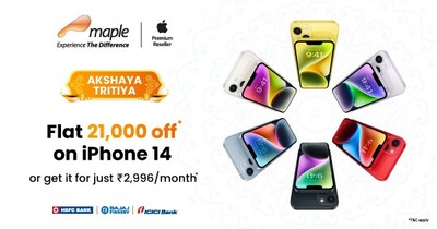 This Akshaya Tritiya Maple offers flat 22% discount on iPhone 14