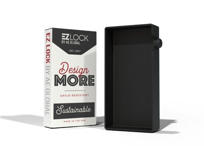 AE Global EZ-Lock X ORG Plastic Negative Cannabis Packaging. Photo Credit AE Global.