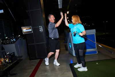 Special Olympics athlete Amy Bockerstette at Topgolf El Segundo during production of Topgolf’s fall 2022 commercial shoot.