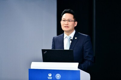 TOJOY CEO Ge Jun speaks at the TOJOY Association for Science and Tech Anniversary
