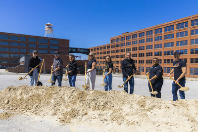 Harley-Davidson breaks ground on Davidson Park located at the company's Juneau Avenue Milwaukee headquarters.