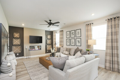Woodruff Model Great Room at Barton Hills | New Homes in Spring Hill, TN by Century Communities