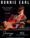 Jimmy's Jazz &amp; Blues Club Features 2x-GRAMMY® Award Nominee, 4x-Blues Music Award-Winner &amp; 43x-Blues Music Award Nominated Guitarist RONNIE EARL on Saturday May 27 at 7:30 P.M.