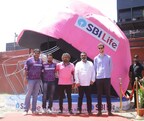 SBI Life Insurance and Rajasthan Royals franchise unveils a larger-than-life 'helmet' installation at Sawai Mansingh Stadium, Jaipur