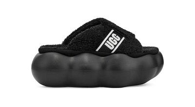 UGG CELEBRATES EARTH DAY 2023 - Sugarcloud Slide in Black, $150, Available now
