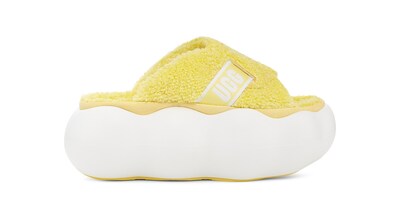 UGG CELEBRATES EARTH DAY 2023 - Sugarcloud Slide in Sunny Yellow, $150, Available now