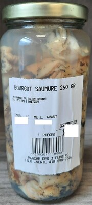Bourgot saumure 260GR (Groupe CNW/Ministre de l'Agriculture, des Pcheries et de l'Alimentation)