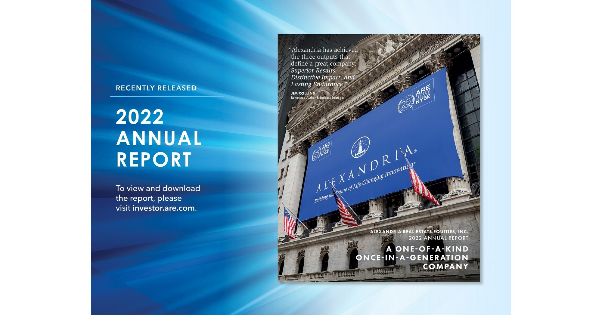 Alexandria Real Estate Equities, Inc. Reports 1Q23 Net per