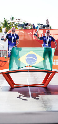 Mixed doubles winners: Leonardo Lindoso De Almeida and Vania Moraes Da Cruz of Brazil.