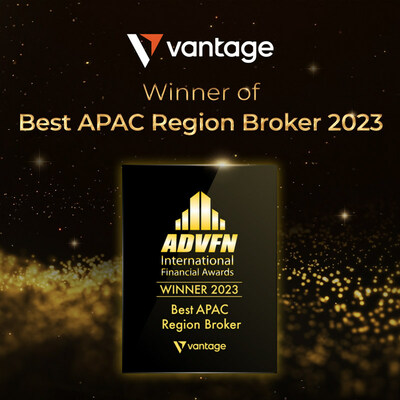 Vantage在2023 ADVFN國際金融大獎榮獲「亞太區最佳經紀商」獎