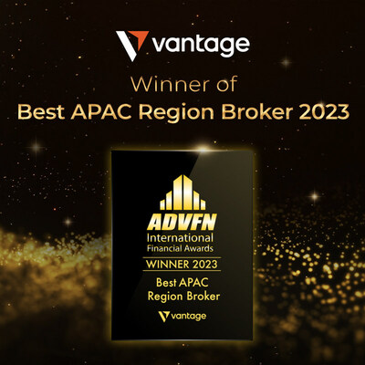 Vantage recebe o prêmio de Melhor APAC Region Broker no AdVantage International Awards 2023 (PRNewsfoto/Vantage)