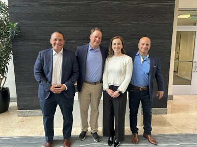From left to right_ Nicolas Kaplun, Chief Business Officer NorthAmerica of Globant; Per Lagerback, Founder and CEO of ExperienceIT; Agustina Alberto, People Director US and Canada of Globant; Dariyus Setna, Senior Executive VP NorthAmerirca