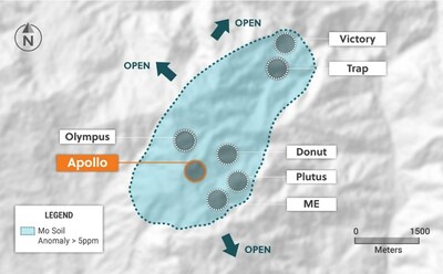Figure 4: Plan View of the Guayabales Project Highlighting the Apollo Target Area (CNW Group/Collective Mining Ltd.)