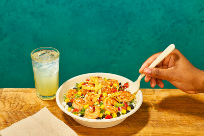 QDOBA Mango Shrimp Bowl