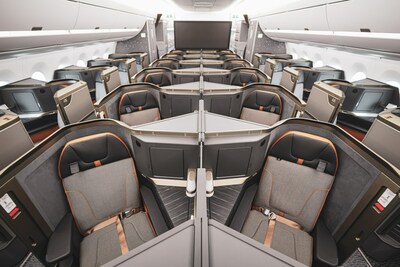 STARLUX's seating in business class.