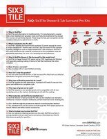 Six3Tile Shower & Tub Surround Pro Kit FAQ's