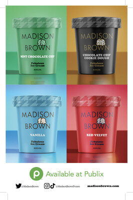 Madison Brown Ice Cream Launches at Publix Stores Nationwide.