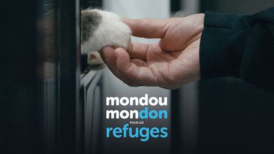 Du 27 avril au 11 juin 2023, donnez pour Mondou Mondon pour les refuges! (Groupe CNW/Mondou)