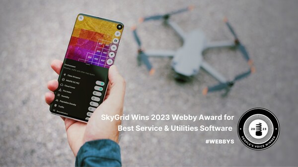 SkyGrid Flight Control is a Webby People's Voice Winner in Apps, dApps and Software - Services & Utilities category.