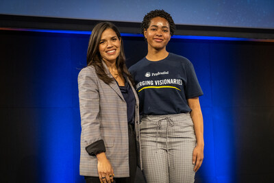 America Ferrera and Jordyn Wright at the 2023 Prudential Emerging Visionaries Summit.