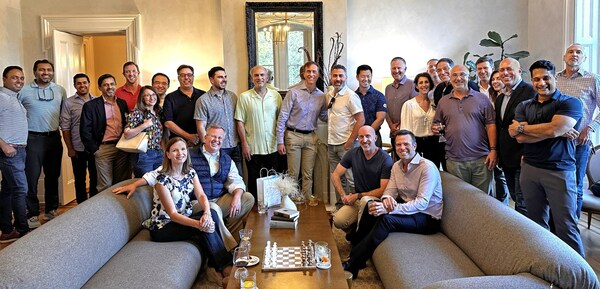 Levitate investors join founder Jesse Lipson for a celebration after the close of Levitate's Series C funding round.
