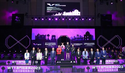 The champions were awarded by distinguished guests including Mr. Cheong Weng Chon, Acting Chief Executive of the Macau SAR; Mr. Liu Guo Liang, International Table Tennis Federation Deputy President, WTT Board Chair and Chinese Table Tennis Association President; and Mr. Philip Cheng, Director of Galaxy Entertainment Group.