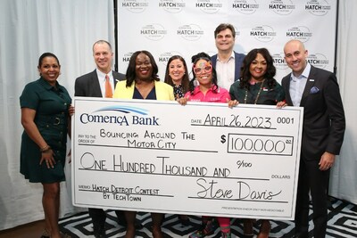 Bouncing Around The Motor City is named the winner of the 2023 Comerica Hatch Detroit Contest by TechTown, earning the $100,000 grand prize from Comerica Bank during the Hatch Off event held on Wednesday, April 26, at Wayne State University Industry Innovation Center in Detroit.