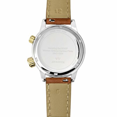In total, there will only be 1,102 watches created as part of collaboration to honor the 1,102 WASP who served during WWII. The limited-edition watches come in two color options, silver and two-tone, featuring a smooth and durable brown leather band and starting at $775 and offered in a special collectors box.