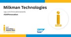 Milkman Technologies Solution Wins SAP® Innovation Award
