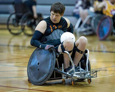 #HighFivesAthlete Jeff Andrews training for the U.S. Wheelchair Rugby team. Jeff's strength, speed, and agility are nothing short of jaw-dropping.