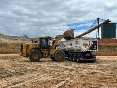 Figure 1: Sigma Lithium’s first truck loading for its inaugural shipment of Green Lithium and Tailings