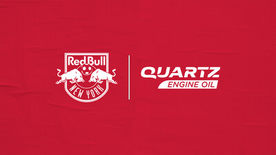 New York Red Bulls and Quartz Engine Oil Official Partners Logo