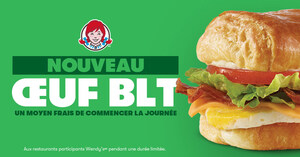 Wendy's propose un menu déjeuner frais et de qualité incluant le nouveau sandwich Œuf BLT