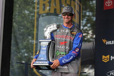 Luke Palmer of Coalgate, Okla., has won the AFTCO Bassmaster Elite at Santee Cooper Lakes with a four-day total of 96 pounds, 14 ounces.